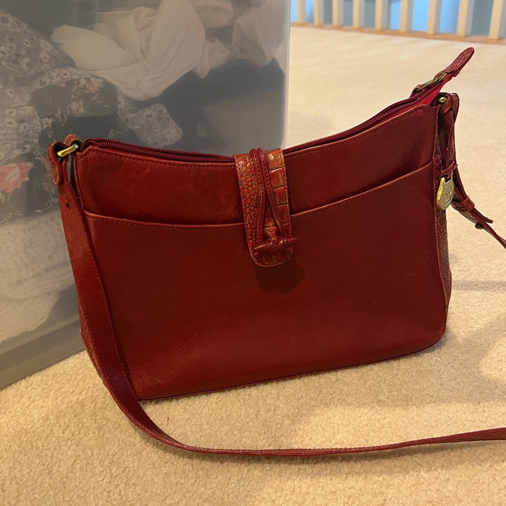 Brahmin Red Snake purse